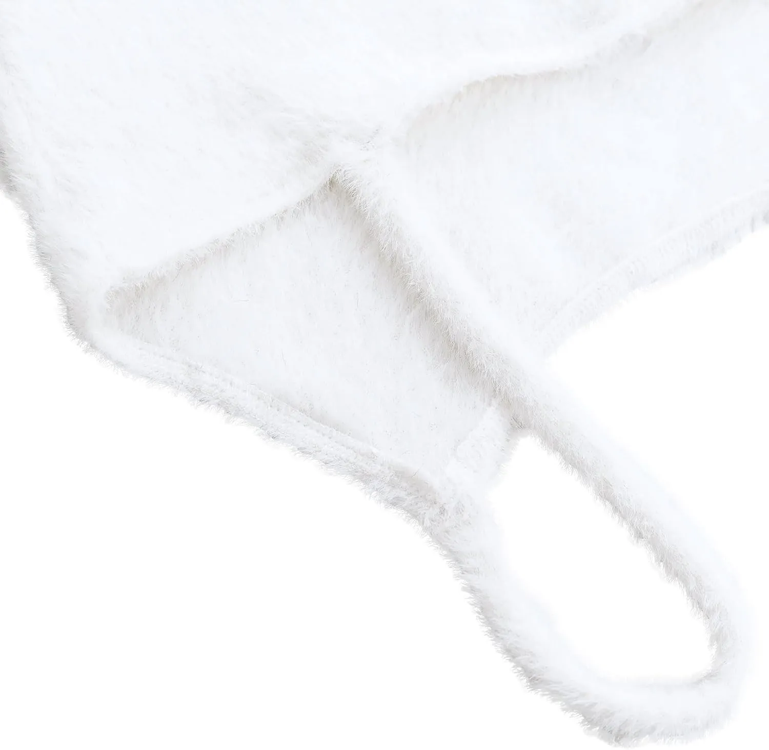 Amazhiyu Women's Fuzzy Cropped Tank Top Sweater-Knit Scoop Neck Crop Cami