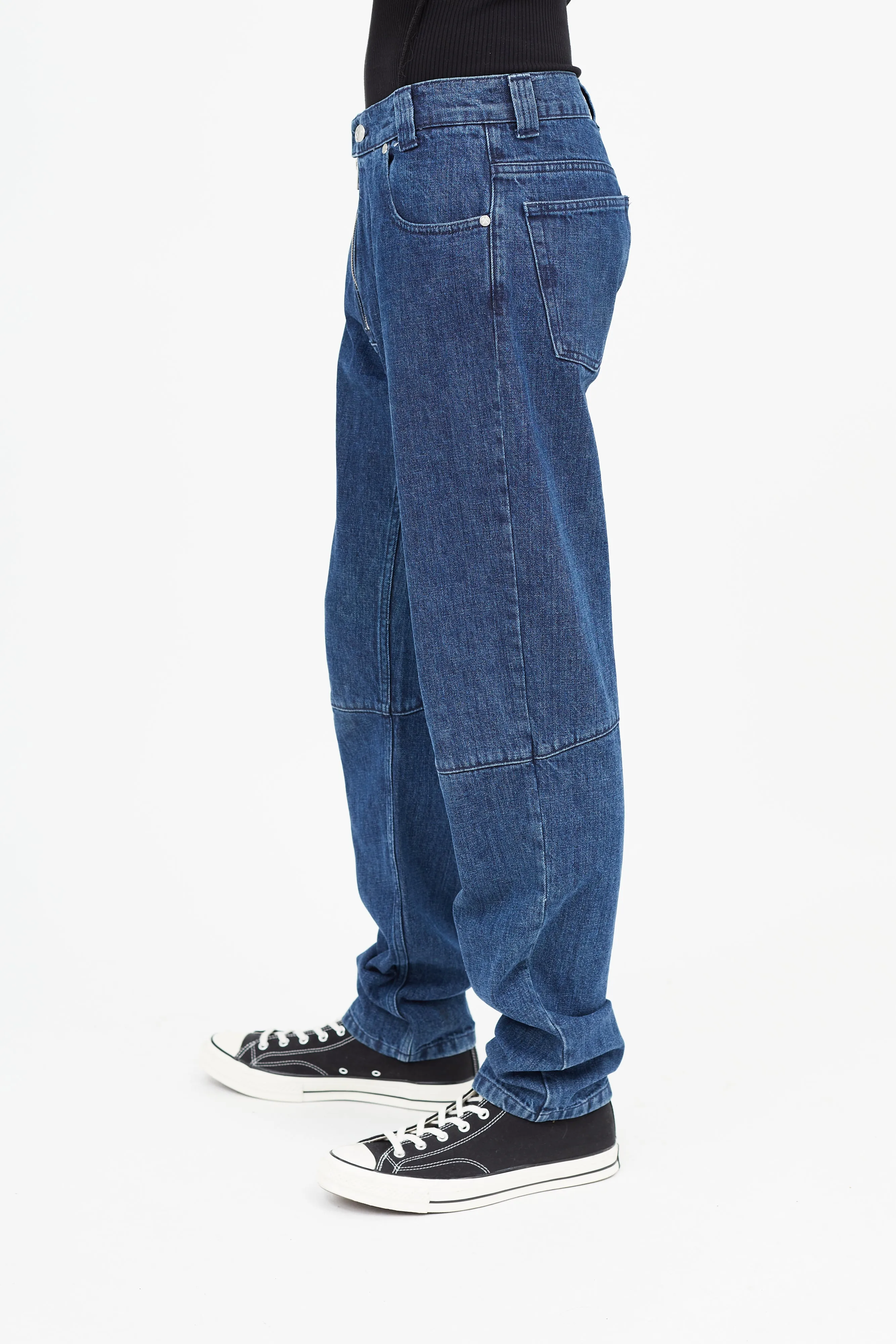 Blue Straight Leg Jeans