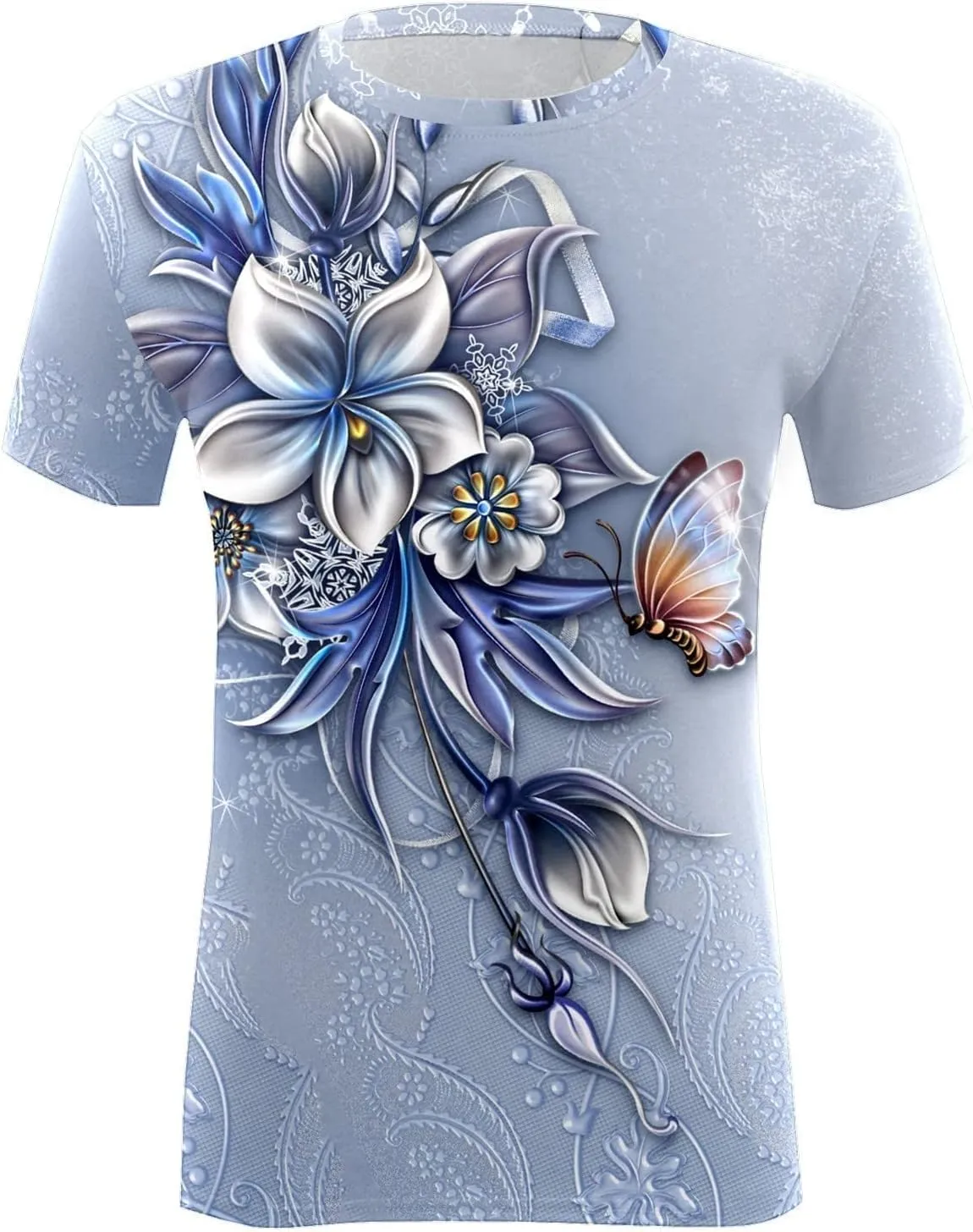 ChicCrate Womens 2025 Summer Floral Print Short Sleeve Button Up Dressy Casual Loose Blouse Shirt Tunic Tops and Blouses