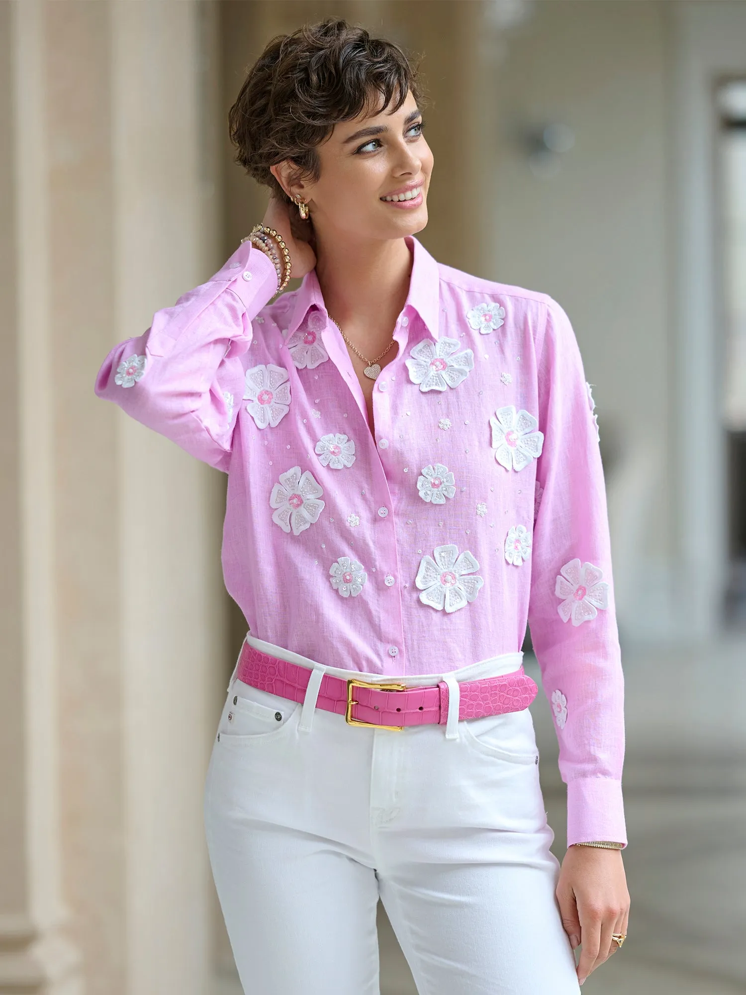 Emily Fleur Linen Shirt