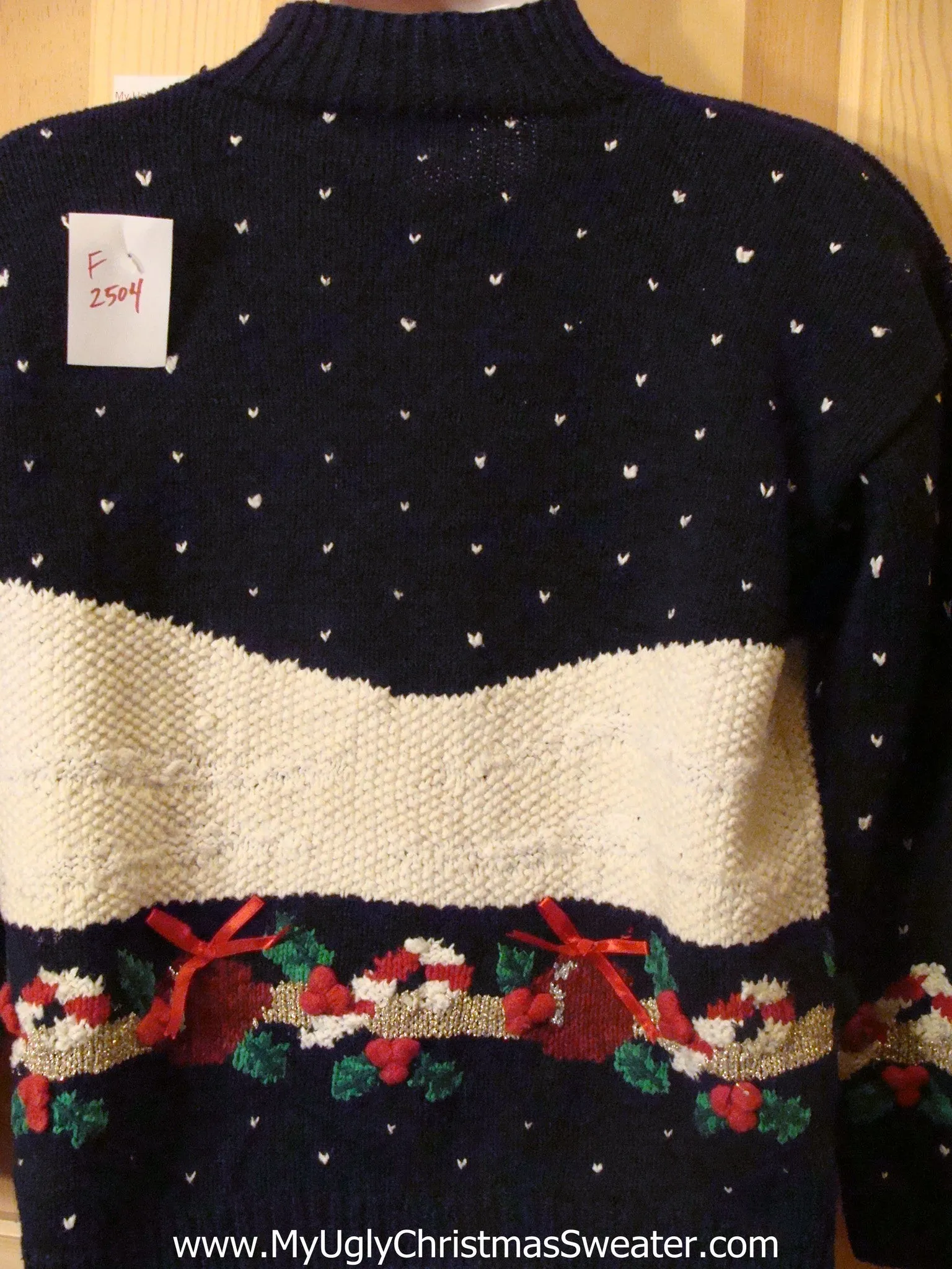 Funny Ugly Christmas Sweater 80s Santa Skating