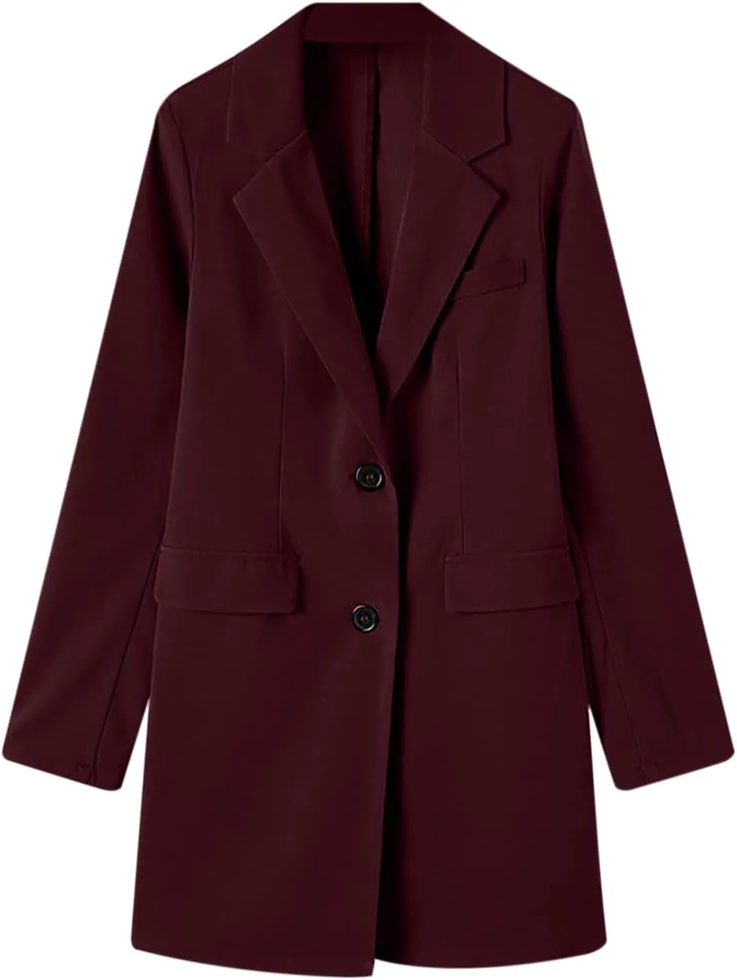 Hvyesh Women's Wool Blend Trench Winter Jackets Mid Long Warm Pea Coats Dressy Casual Double Breasted Overcoat with Pockets