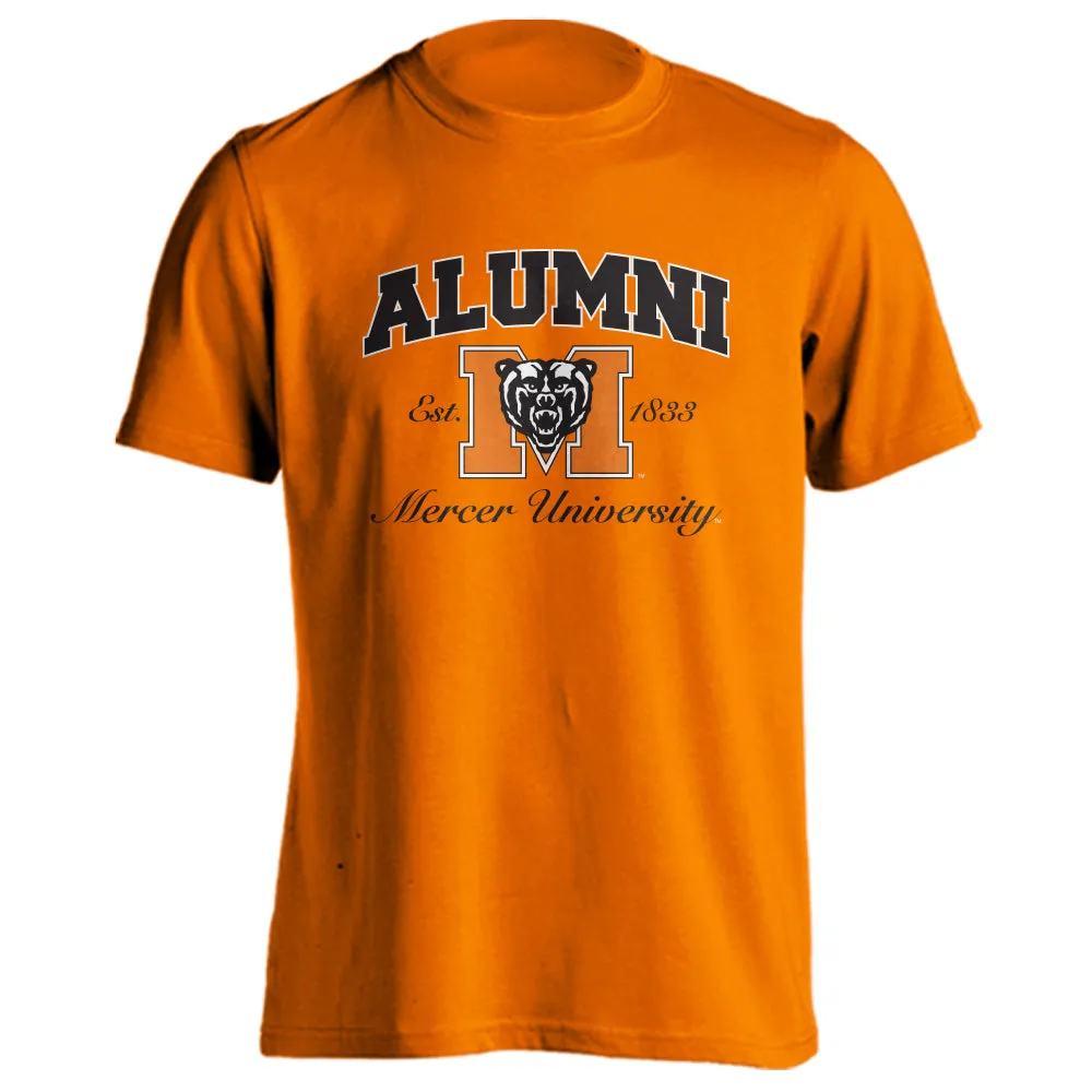 Mercer University Bears MU Alumni Classic Block M Bear Logo Short Sleeve T-Shirt