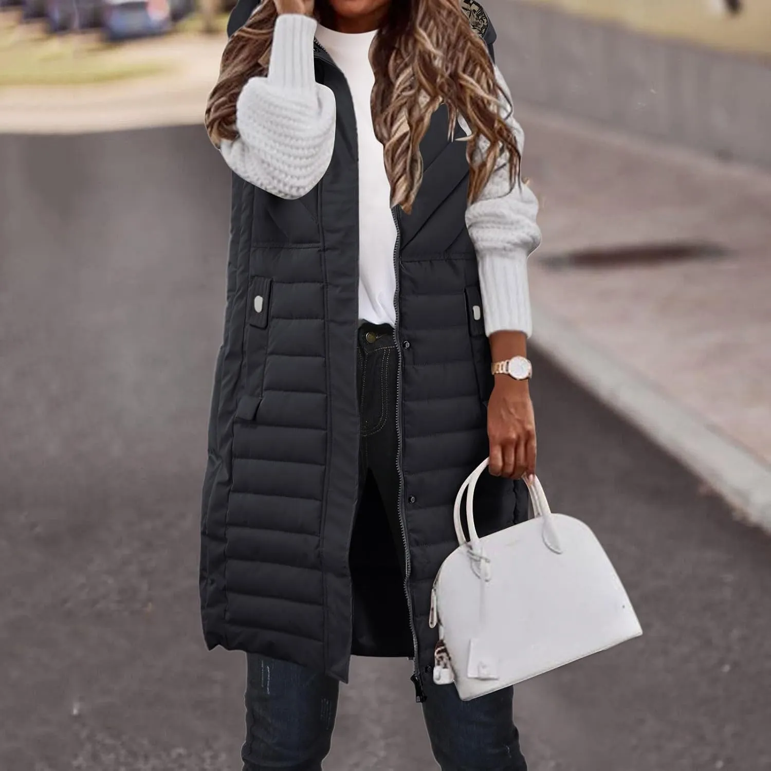 New Down Vest Women's Short Autumn And Winter Loose Fashionable Vest Fleece Fashion Vest Womens