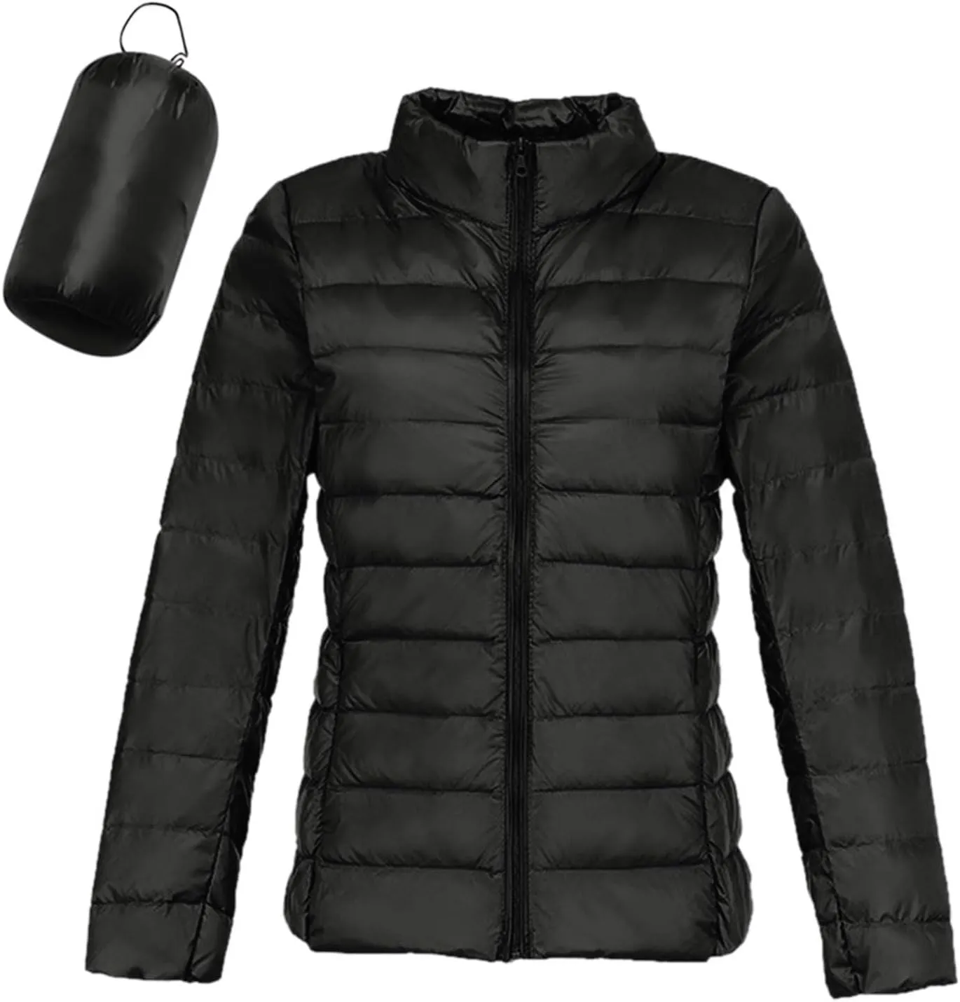 Puffer Jacket Womens with Hood Winter Warm Packable Bubble Jacket Lightweight Slim Fit Short Duck Down Coat