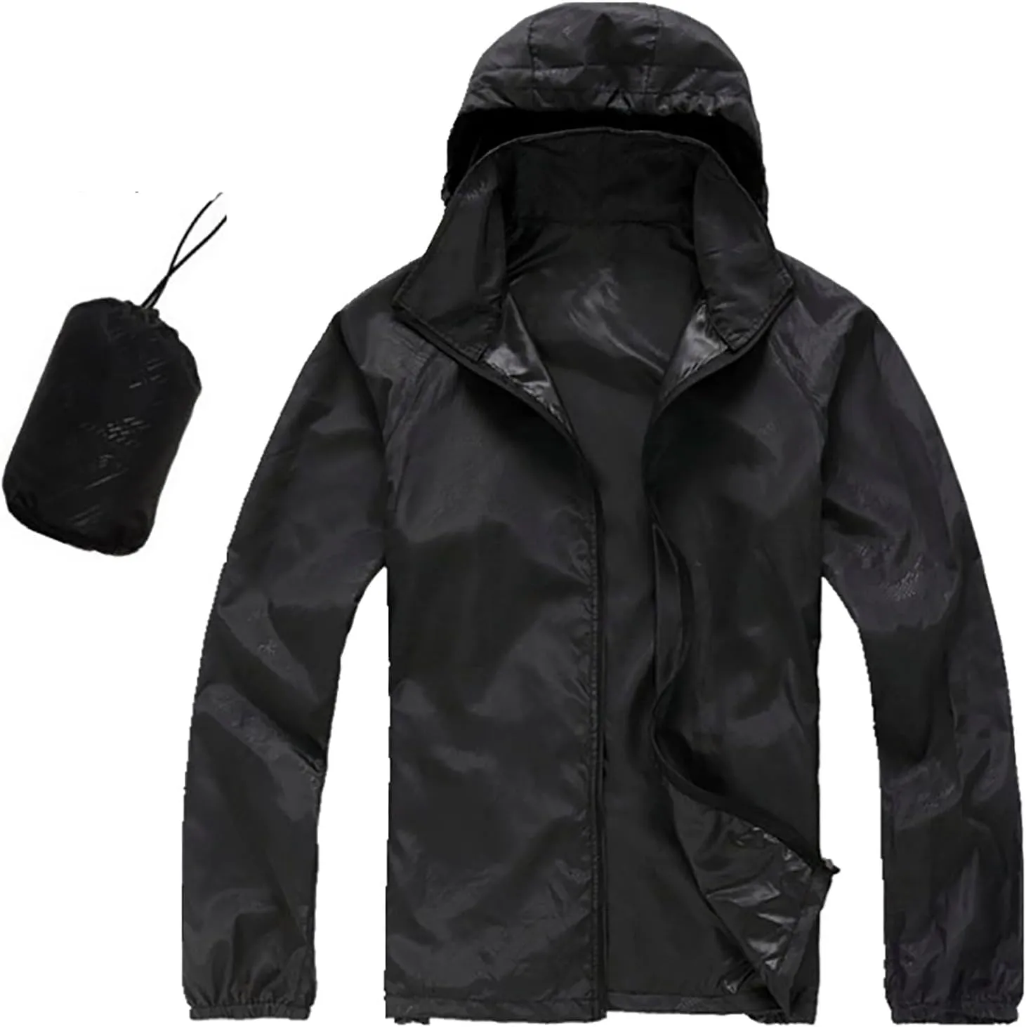 Rain Jacket Women Waterproof Lightweight Windbreaker Jacket with Hood Outdoor Sports Packable Raincoat with Pockets