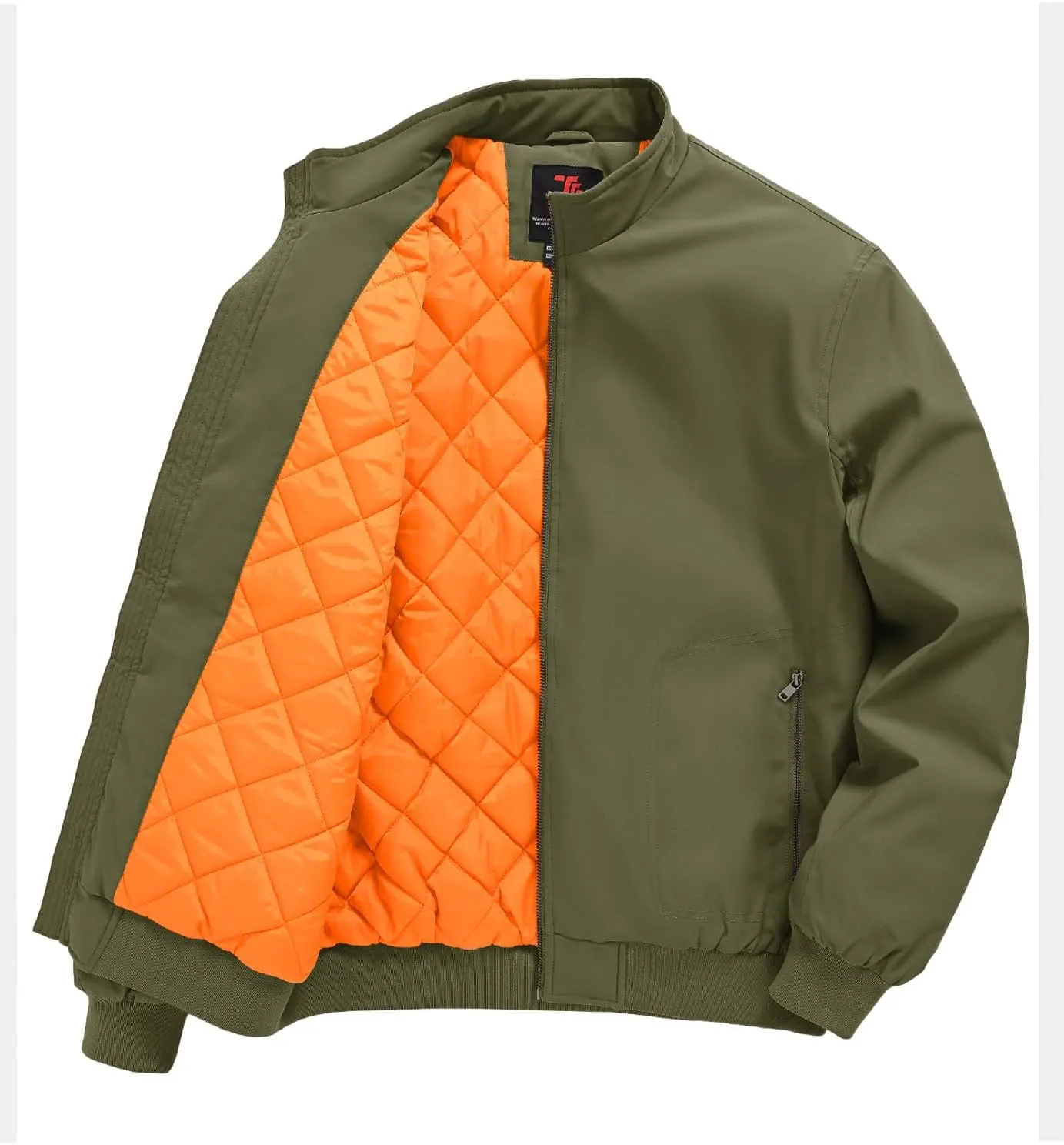 Rdruko Men's Winter Lightweight Bomber Jackets Windbreaker Golf Casual Fall Water Resistant Stylish Quilted Coat