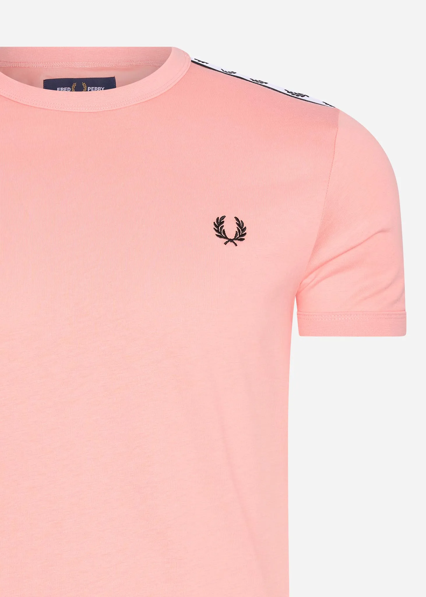 Taped ringer t-shirt - pink peach