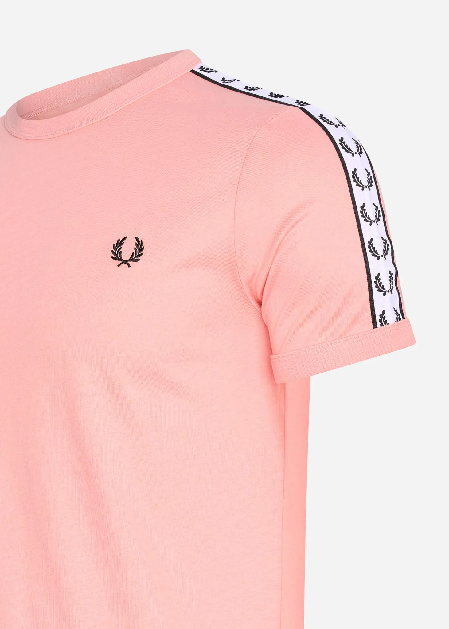 Taped ringer t-shirt - pink peach