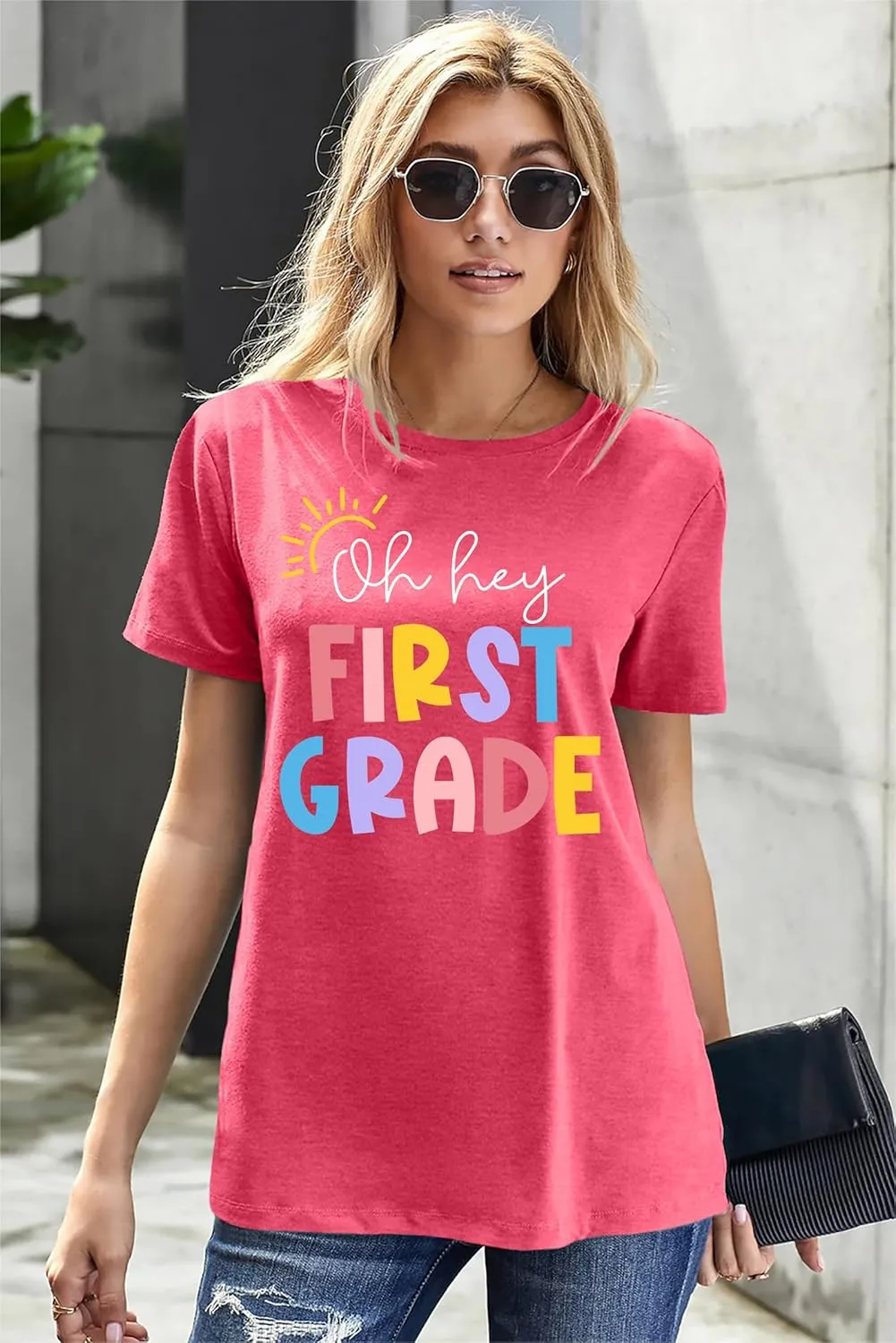 Teacher Shirt Women in My Teacher Era T Shirt Funny Teacher Graphic Tees Short Sleeve T-Shirt Teacher Gifts Tops