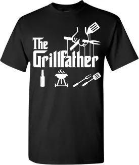 The Grillfather Funny T-Shirt BBQ Meat Grill Cooking Joke Tee Gifts for Dad Grandpa Men T Shirt