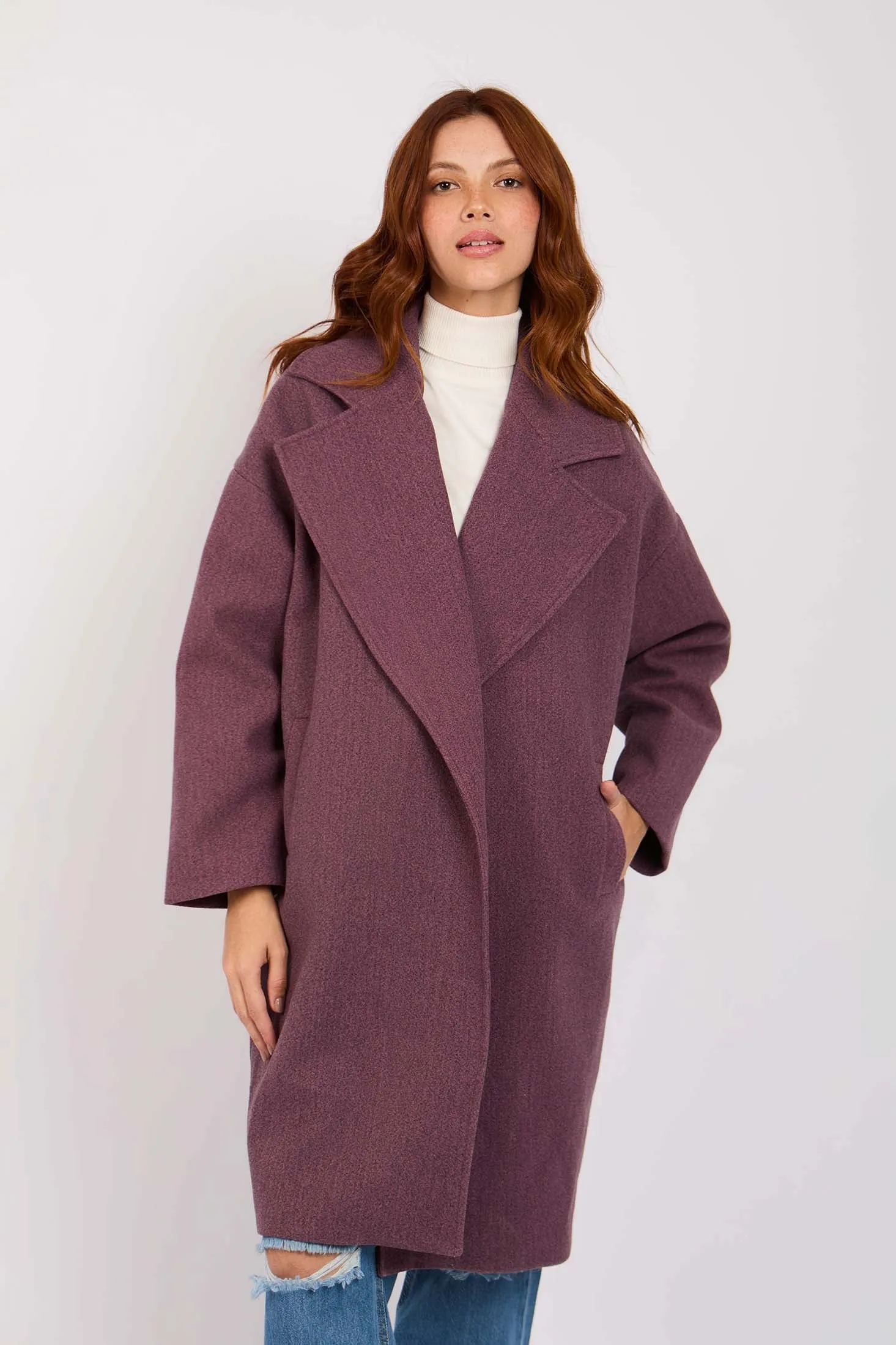 Women Gookh Oversize Coat Purple